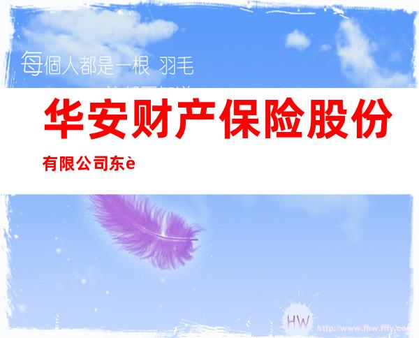 华安财产保险股份有限公司东莞中心支公司