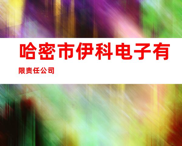 哈密市伊科电子有限责任公司