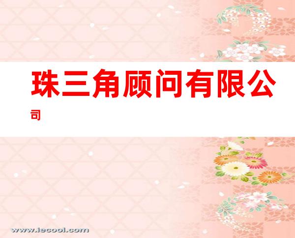 珠三角顾问有限公司