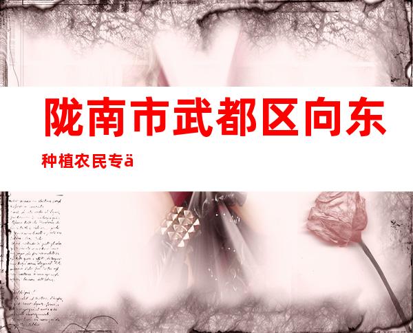 陇南市武都区向东种植农民专业合作社